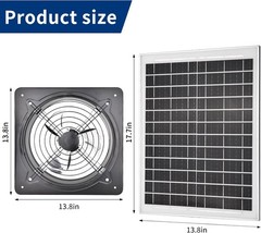 40W Solar Attic Fan Kit – 25W DC Powered Roof Vent for Greenhouses & Coops
