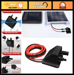 Waterproof Cable Entry Gland with 10ft 10AWG Solar Extension Cable for RV, Boat,