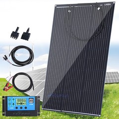 LINEBA Flexible 400W 200W 12V Mono Solar Panel Kit For Home Campervan Caravan RV