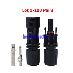 Lot 1-100 Pairs Connectors For IP67 MC4 Solar Panel 1500V 30A Line Plug Socket