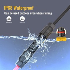 12 PCS Solar Panel Cable Connectors Kit – IP68 Waterproof, 6 Pairs Male/Female,