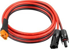 Cable adaptador de panel solar a conector hembra XT60i de 1,8 m (10 AWG)