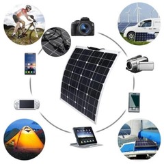 Flexible Solar Panel 200W 18V Waterproof For RV Boat Camper Home Charge