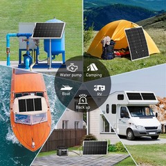 Dokio 100W 200W 400W Flexible Mono Solar Panel Kit to 12V Battery Off Grid Van