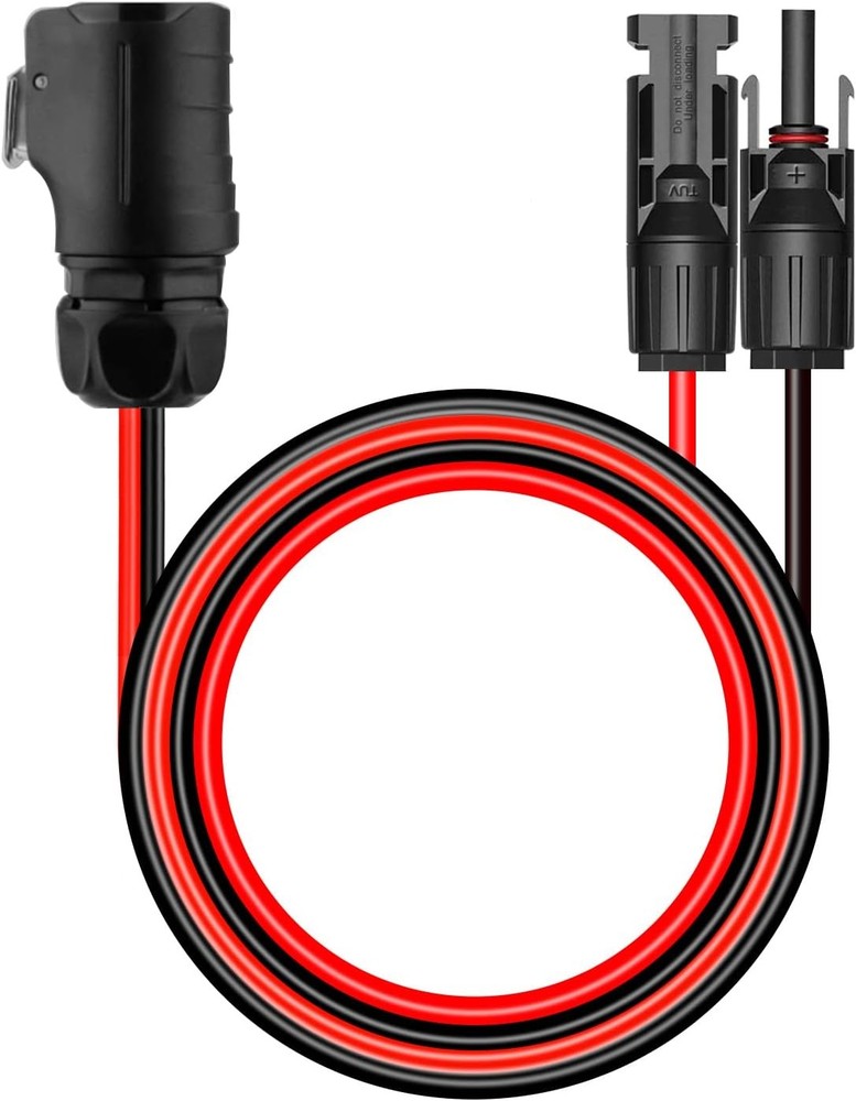 10AWG 2 Pin Power Industrial Circular Connector to Solar Cable Adapter for Solar