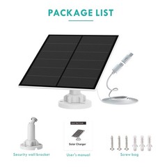 5W Solar Panel for Security Camera Outdoor, 5V USB Solar Panel Charger Compat…