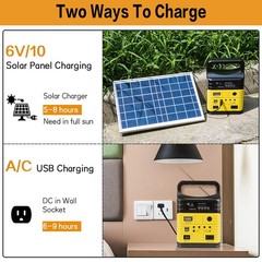 Solar Generator Portable Power Station Yellow