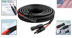 6FT Protected Solar Panel Cable 8AWG – Flame-Retardant, Weather Resistant Design