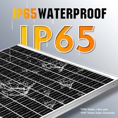 12 Volt 100 Watt Solar Panel Monocrystalline PV Module RV Camping Home Off Grid