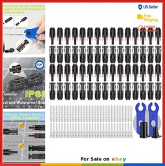 Solar Panel Connector 30 Pairs 10AWG 60Pcs Male Female IP68 Waterproof 1000V