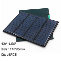 5PCS 12V Small Epoxy Solar Panels 115X85Mm Polycrystalline Silicon Use for DIY