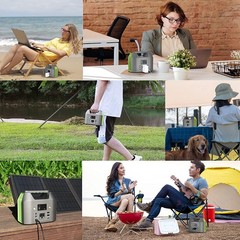 Portable Power Station 150W 155Wh Battery Pack with AC Outlet & 6 Outputs, LED L