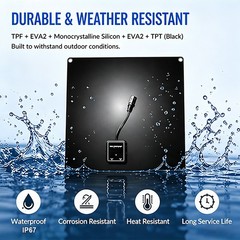 100W Portable Flexible Solar Panel Monocrystalline Waterproof, Dual USB & DC Out
