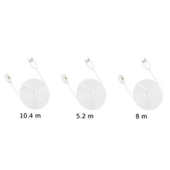 Simplified Setup with Waterproof Magnetic Power Cable for Arlo Systems White