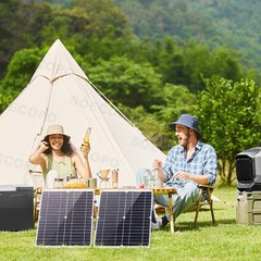600W Dual Solar Panel Kit – 2 x 300W Portable PV Panels for RV Camping O0