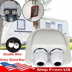 Double Wire Cable Entry Gland Box Roof Solar PanelBoat RV Caravan Junction Box