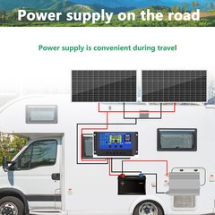 300W Solar Panel Flexible 12v Portable Power Mono Camping Home RV Battery Charge
