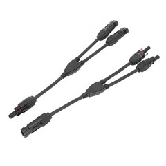 1 Pair Solar Panel Y Branch Parallel Cable 2 to 1 Solar Connectors