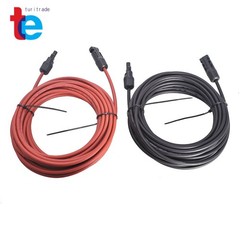 4mm²/12AWG 20ft Black+Red Solar Panel Extension Cable Wire Connector 1 Pair