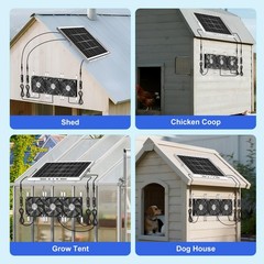 Solar Chicken Coop Fan 5.5″ 30W 3200 RPM – Outdoor Air Circulation Cooling