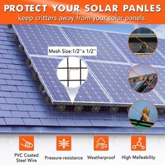 🔝6inx50/100/120 FT 1/2″PVC Coated Solar Panel Bird Guard,Critter Guard Wire Mes
