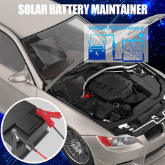 30W 12V Solar Trickle Charger Maintainer, Waterproof Portable Solar Panel Batter