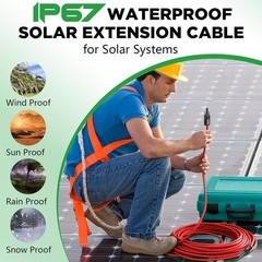 30ft 10AWG Solar Extension Cable with Waterproof Connectors