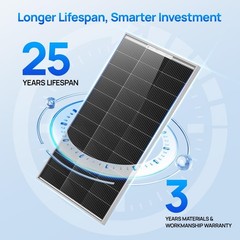 100W Bifacial 12V Solar Panel – High-Efficiency Monocrystalline PV Module for RV