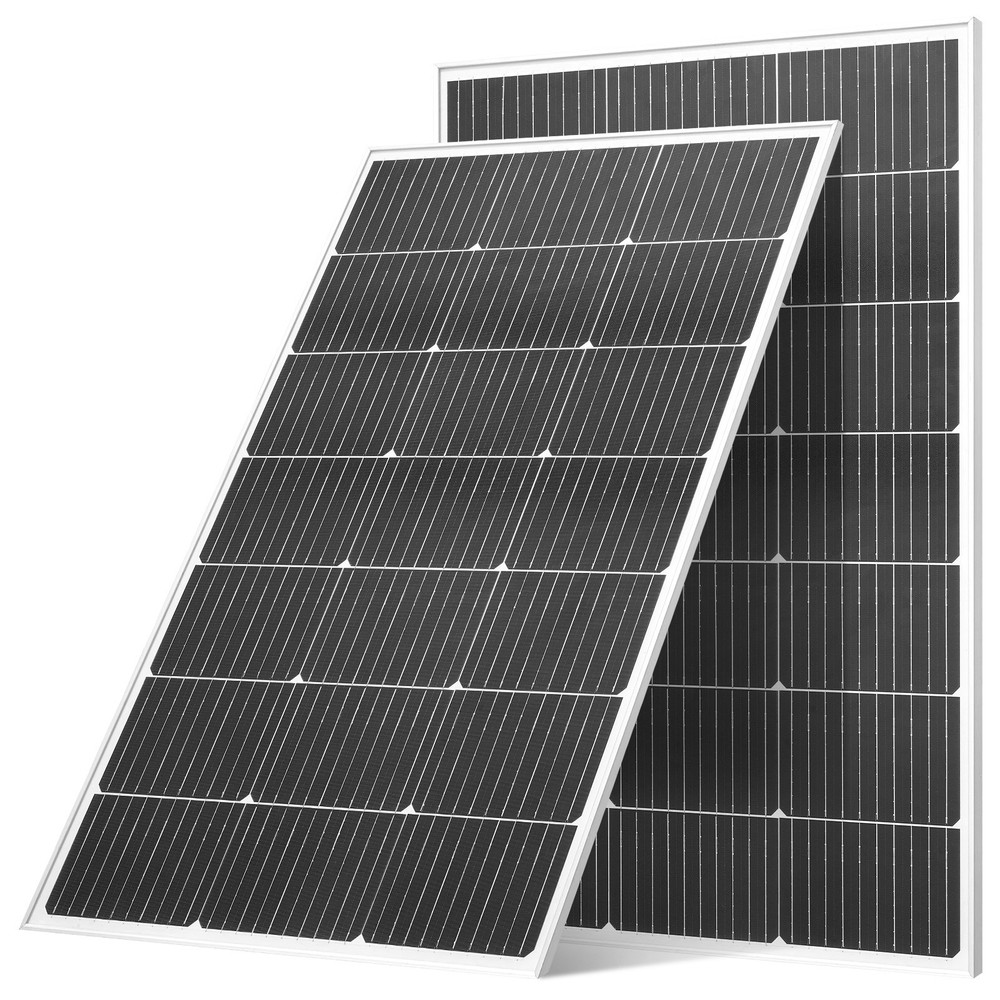 VEVOR 2PCS 100W Monocrystalline Solar Panels PV Module with MC4 Output & Frame