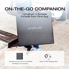 EF ECOFLOW 160 Watt Portable Solar Panel for Power Stations, 25% High Conversion