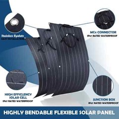 100W Flexible Mono Solar Panel ETFE 18V MC4 For Home RV Camping Boat Off-Grid