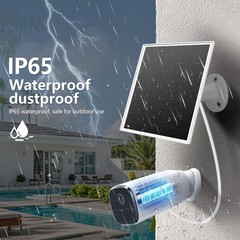 6W Solar Panel for Outdoor Security Camera with Micro USB & USB – C Port, Sol…
