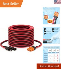 Waterproof 10AWG XT60i Cable – Ideal for Solar Generators & Panels, 25FT