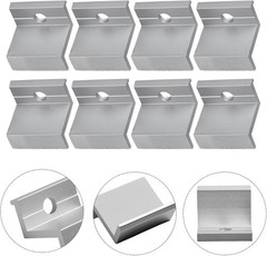 10 Pcs Aluminum Solar Panel End Clamps Mounting Hardware Kit PV Module Frame …