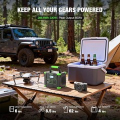 330W Portable Power Station 288Wh Solar Generator USB-C PD Camping Backup