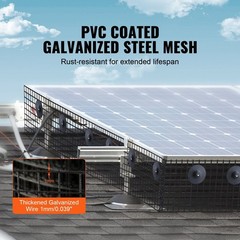8x100ft 1/2in PVC-Coated Stainless Steel Wire Mesh Roll & 100 Fasteners