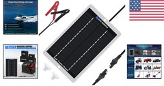 Robust 2.5w Solar Battery Maintainer – Efficient 12 Volt Charger with Indicators