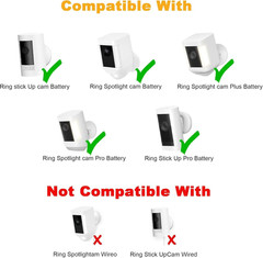 Solar Panel Charger for Ring Camera, Compatible with Ri Ng Stick up Cam Battery,