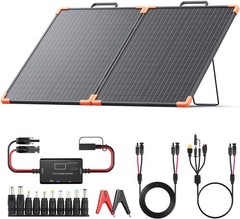 ZOUPW 100W Portable Solar Panel Foldable Tempered Glass