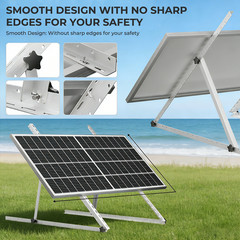 45in 2 Sets Adjustable Solar Panel Mounting Brackets Kit for 100-800 Watt Panels