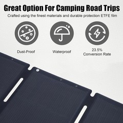 100W/200W Outdoor Camping Portable Solar Panel Foldable Solar Panel Waterproof