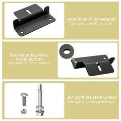 16PCS Solar Panel Mounting Z Bracket for RV Roof, Black