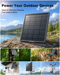 20W Solar Panel Security Rechargeable 25000mAh Battery for Trail & Game Camera