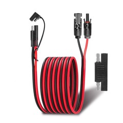 Solar Panel Connectors to SAE Adapter Cable 10FT, 10AWG Solar Panel Extension…