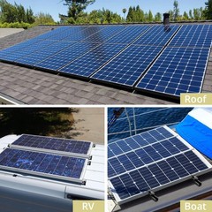 Solar Panel Roof Mounting Kit – 7.87″ Aluminum Rails & Clamps for Easy Installat