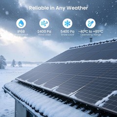 450W Bifacial Solar Panel 2-Pack (900W Total), N-Type 16BB Double Glass Monocrys