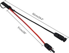 Reliable 10AWG SAE to Male & Female Connector Cable – 50cm Length for RV Use