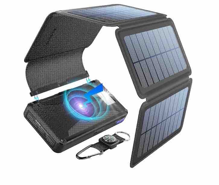 BLAVOR ~W09 Solar Charger Five Panels Detachable External Battery 20000mAh