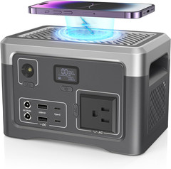 Estacion energia portatil 192wh con salida ac banco bateria musica luz led