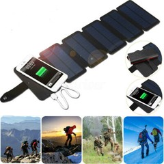 100W Solar Panel Folding PV Power Bank Outdoor Camping Hiking USB Phone Charger